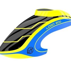Haube LOGO 200 schwarz/neon-gelb/blau