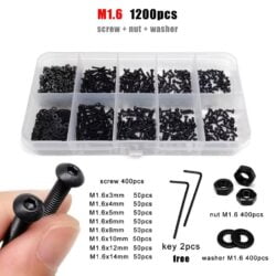 Befestigungssortiment M1.6 aus Carbonstahl 1200pcs