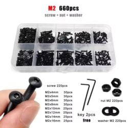 Befestigungssortiment M2 aus Carbonstahl 660pcs