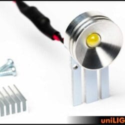 uniLIGHT 20mm Fahrwerk-Scheinwerfer, 4W, KURZ - weiss