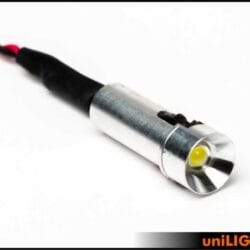 uniLIGHT 12mm Alu-Scheinwerfer, 4W - weiss