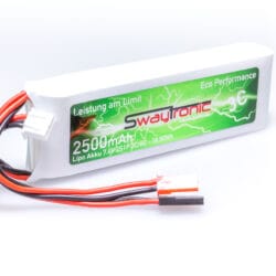 SWAYTRONIC LiPo 2S 7.4V 2500mAh 3C/6C JST+JR